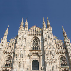 Fototapeta premium front facade of Duomo Milan