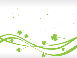 Clovers with White background Vector Illustration