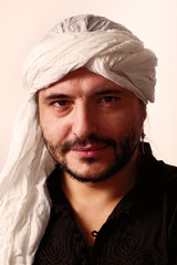 Portrait of man in turban