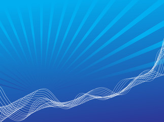 abstract Line art background, stylized waves..