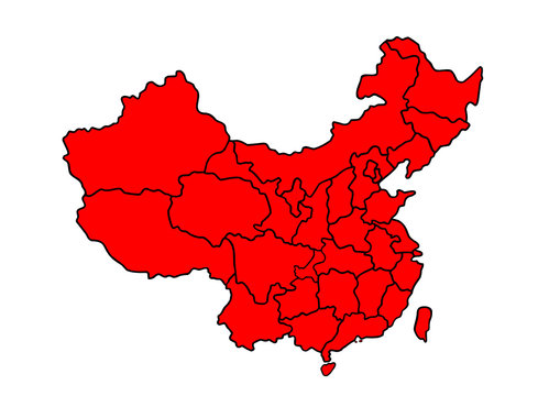 China Landkarte mit Provinzen