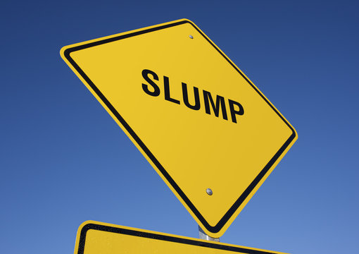 Slump road sign