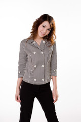 beautiful youthful happy girl