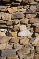 Stone wall of a ruined Monastery