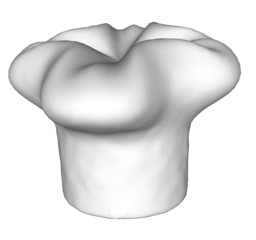 Render of a white chef hat