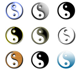 Fototapeta premium bouton yin yang