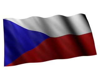 Naklejka premium tschechische fahne