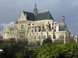 Obraz premium France, Paris: nice city view with Sainte Eustache church
