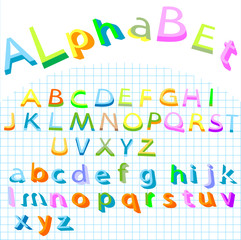alphabet - collection of colored letters for kids