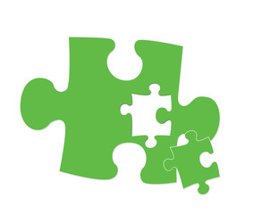 A puzzle piece illustration symbolising connectivity, fitting.