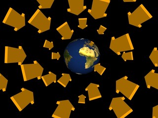 Arrows world target tunnel earth