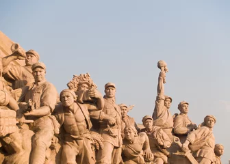 Foto op Plexiglas Workers Statue at Tiananmen square in Beijing, China © Jgz