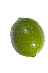 Close-up of a green lemon