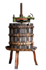 Old and rusty wine press