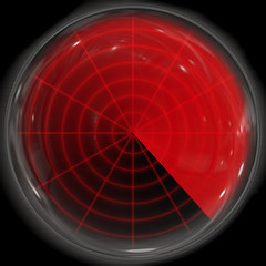 Red radar display