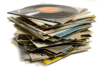 Naklejka premium Industrie musicale : disques 33 tours