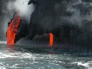 Crédence de cuisine en verre imprimé Volcan Kilauea