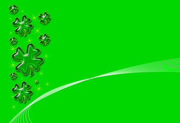 Green Shamrock Background