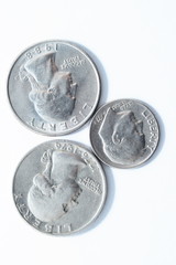 Silver portrets on coins
