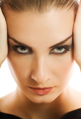 Fototapeta premium Close-up portrait of a beautiful woman
