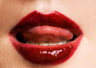 Obraz premium Red lips