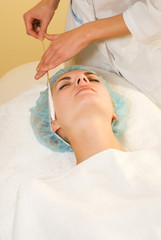 Obraz na płótnie Canvas Facial cryogenic massage