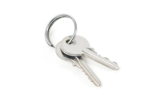 Keys isolated on a white