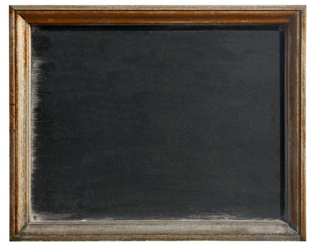 Old blackboard isolated on a white background.