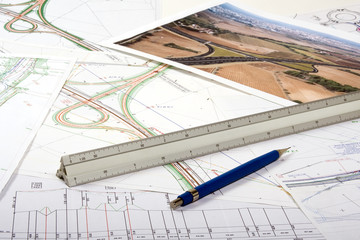 Fototapeta na wymiar Plan zagospodarowania przestrzennego - interchange Highway