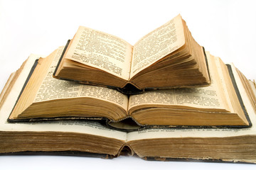 old books studio isolated over white