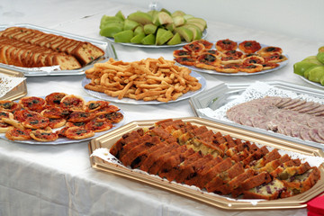 Snack on a table 
