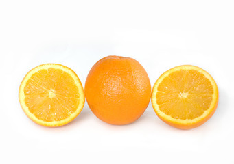 fresh  orange isolated on white