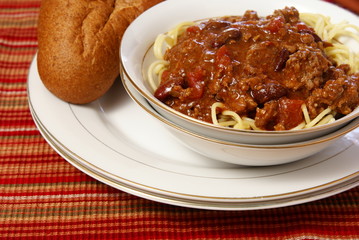 Chili and Spaghetti