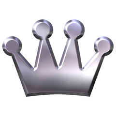 3d silver crown 
