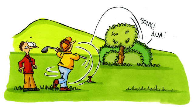 Golf Cartoons Serie Bild 2
