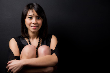 Fototapeta na wymiar A portrait of a beautiful young asian woman