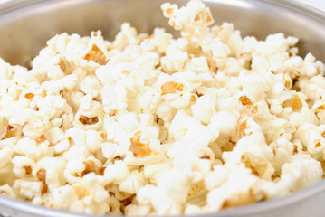 White Popcorn Background - Abstract Photo .