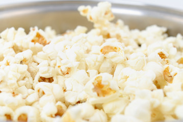 White Popcorn Background - Abstract Photo .