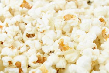 White Popcorn Background - Abstract Photo .