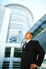 Business Man Overlook Building - 6360181