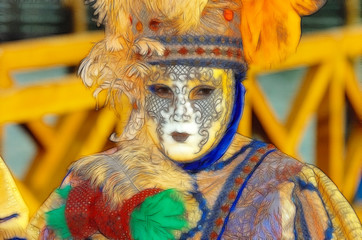 pencile draw venice carnival mystery