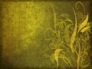green grungy floral background