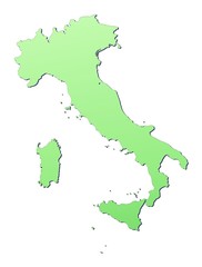 Fototapeta premium Italy map filled with light green gradient