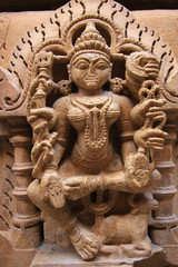 Fototapeta na wymiar Rajasthan, posąg pieuse,