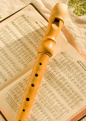 Naklejka premium Flûte douce et cantique