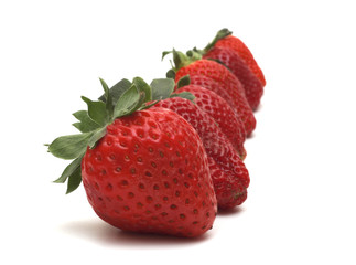 strawberry on white background