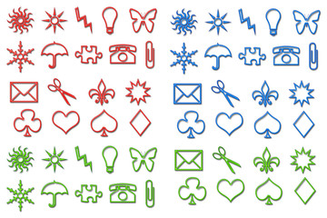 Neon Web Shapes Collection