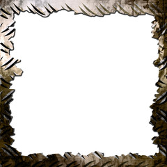 Worn metal plate frame