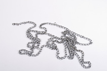chain links on the white background