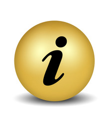 Information Symbol - gold